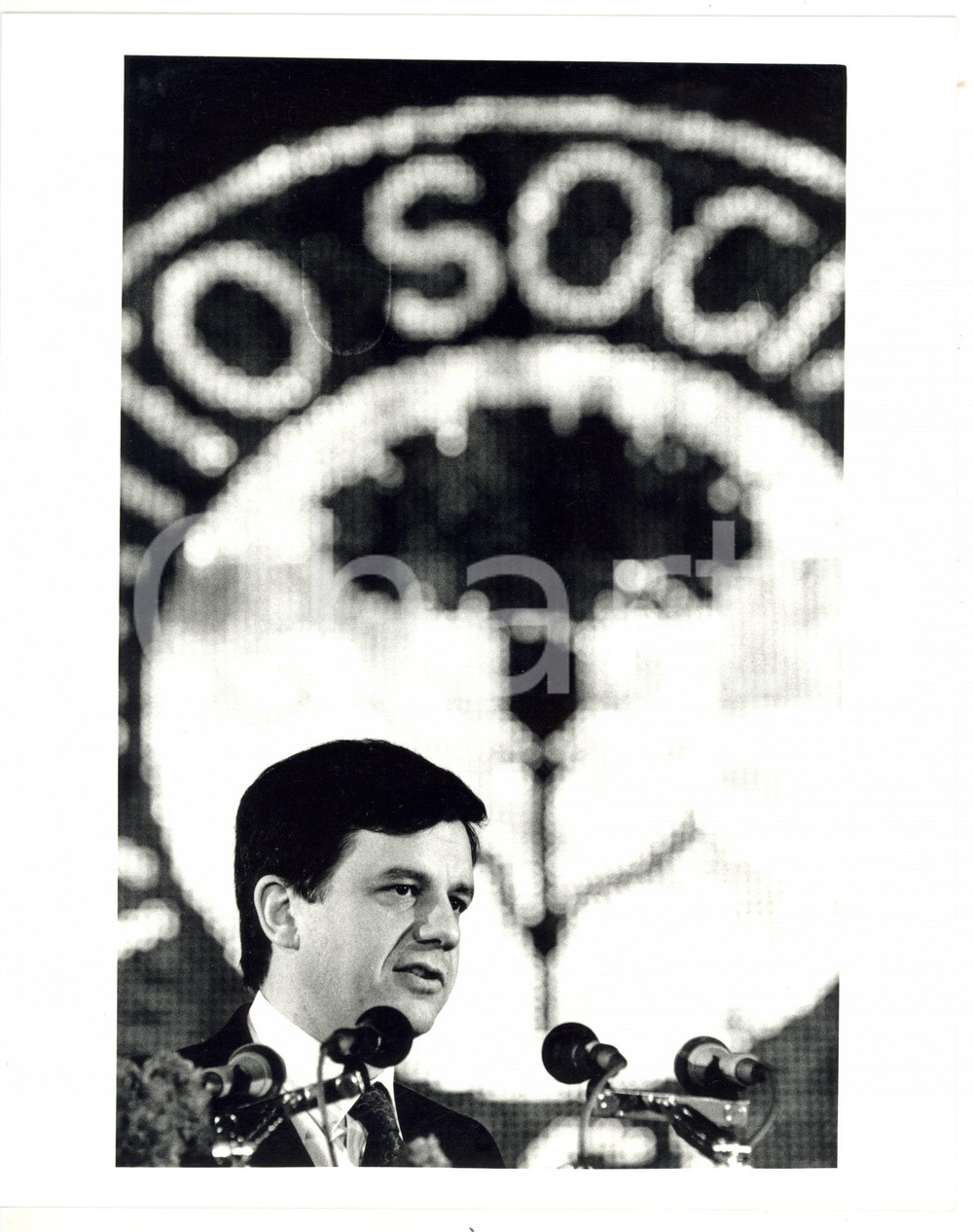 1990 ca PSI Convegno con il ministro Valdo SPINI - Fotografia 18x24