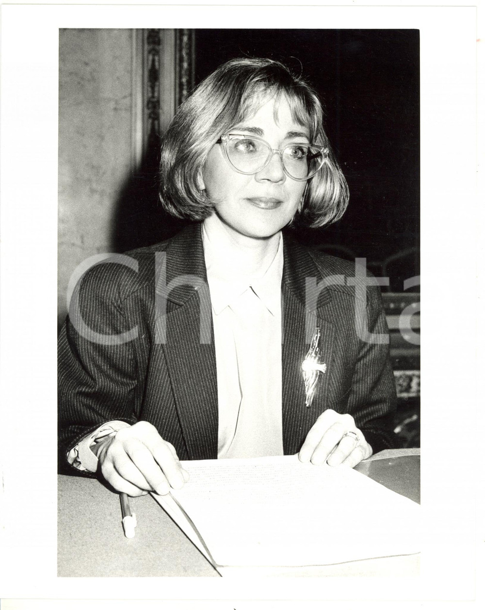 1990 ca FEDERAZIONE STAMPA ITALIANA Ritratto di Giuliana DEL BUFALO *Foto 20x25