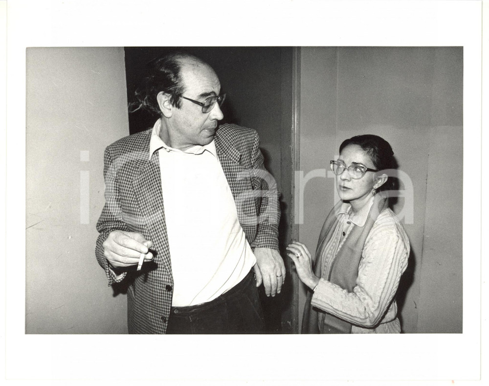 Fotografia d epoca originale 1990 ca FEDERAZIONE STAMPA ITALIANA Giuliana DEL BUFALO Giorgio SANTERINI 1