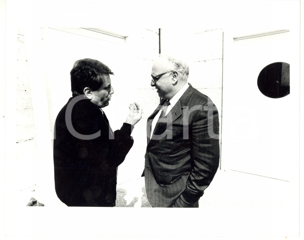 1985 ca ROMA Gennaro ACQUAVIVA Fulvio DAMIANI Foto 25x20 cm (1)