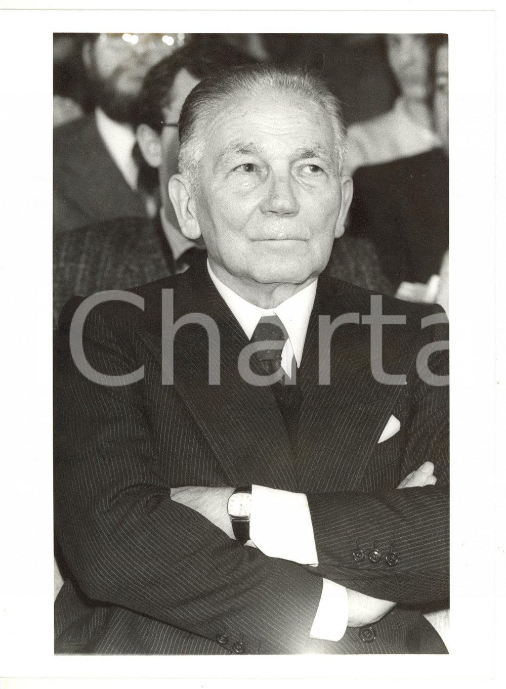 1985 ca ROMA - DC Ritratto di Mario FERRARI AGGRADI *Foto VINTAGE 18x24 cm