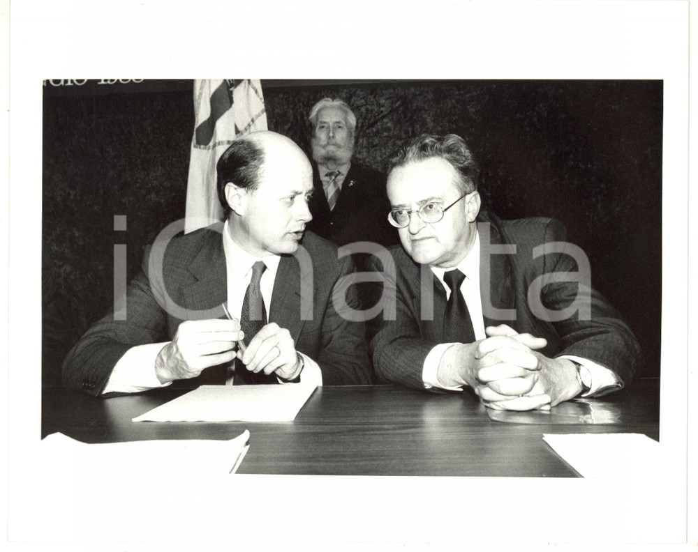 1988 MILANO - DC Conferenza con Camillo FERRARI e Bruno TABACCI *Foto 25x20