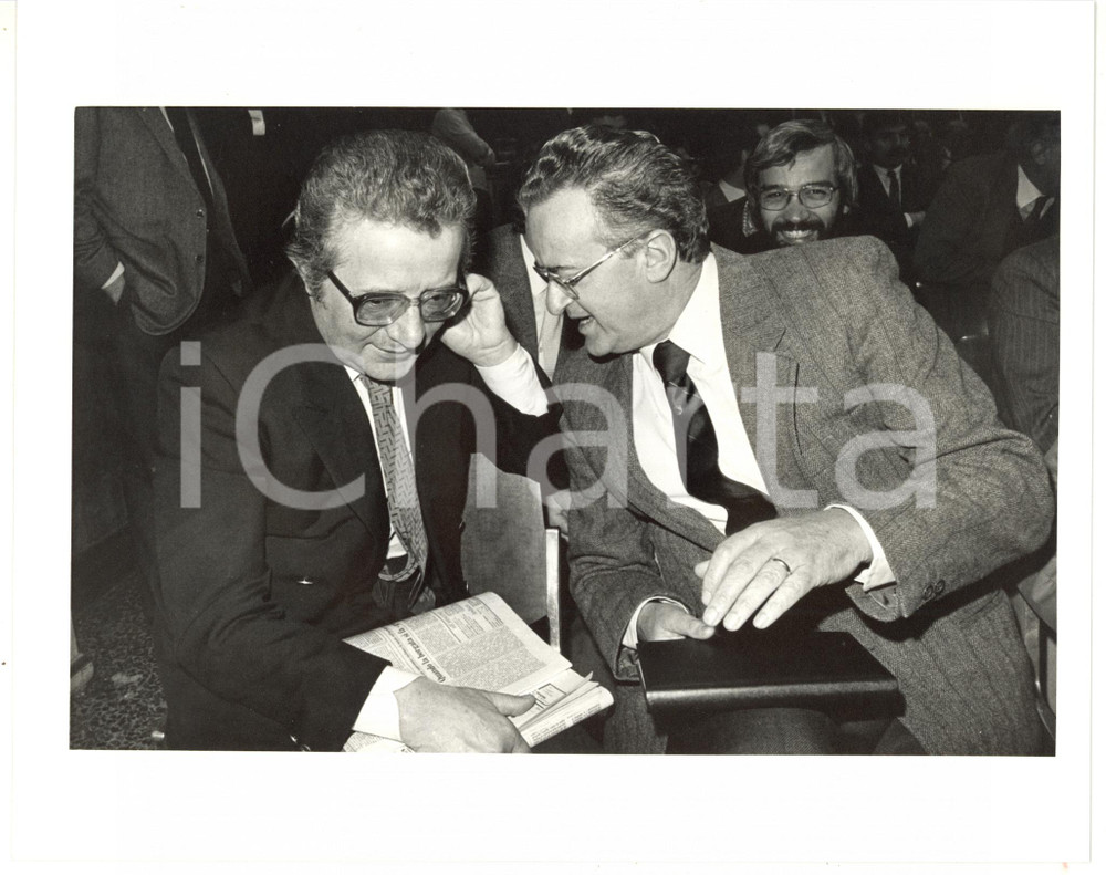 1985 ca MILANO - DC Camillo FERRARI durante una conferenza *Foto 25x20 cm