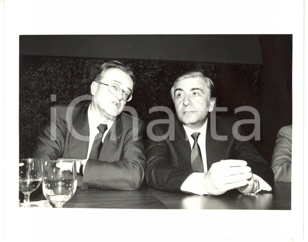 1985 ca MILANO - DC Camillo FERRARI con Luigi BARUFFI *Foto 25x20 cm