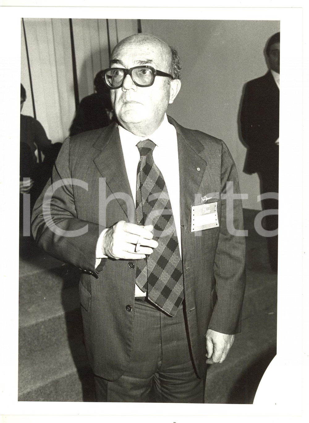 1990 ca ROMA - IRI Ritratto di Alberto BOYER - Foto VINTAGE 18x24 cm