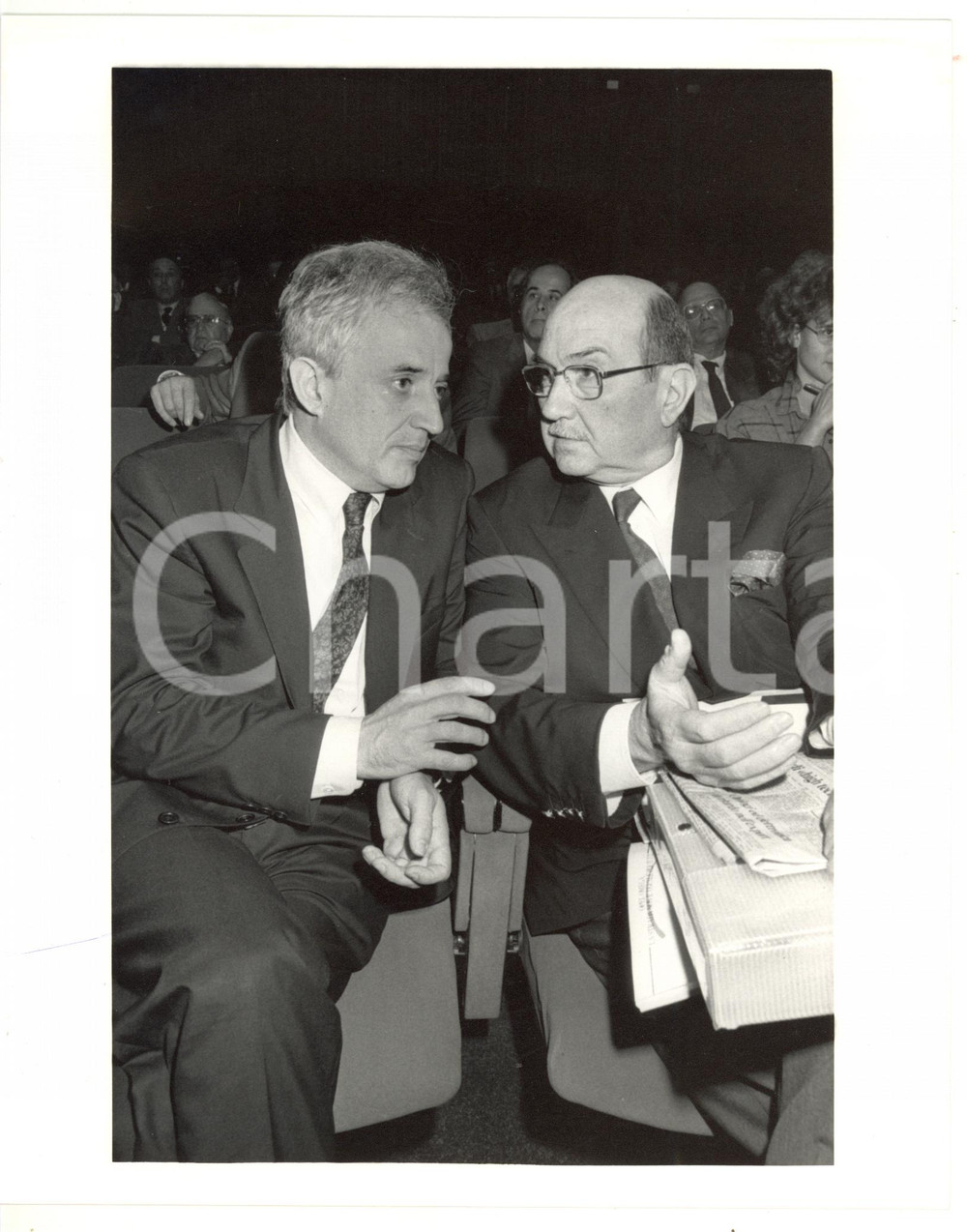 1987 MILANO - ICE Presidente Marcello INGHILESI con Massimo MANCINI - Foto 20x25