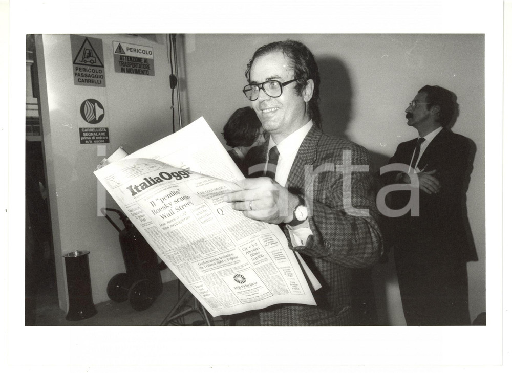 1990 ca ITALIA OGGI Ritratto del direttore Marco BORSA - Foto 24x18
