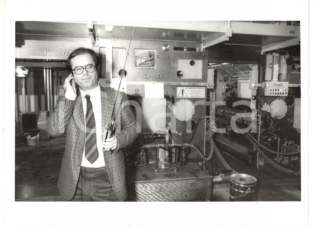 1990 ca ITALIA OGGI Ritratto direttore Marco BORSA - Fotografia VINTAGE 24x18