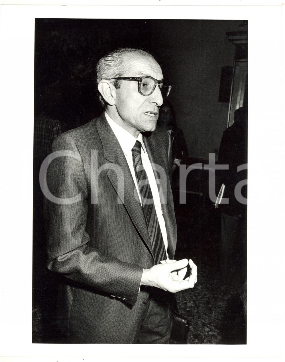 Fotografia d epoca originale 1990 ca MILANO Ritratto del giornalista Sergio BORSI Foto 20x25 cm 1