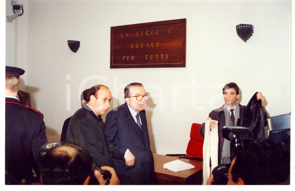 Fotografia d epoca originale 1995 TRIBUNALE REGGIO CALABRIA Omicidio Antonino SCOPELLITI  Giulio ANDREOTTI 1