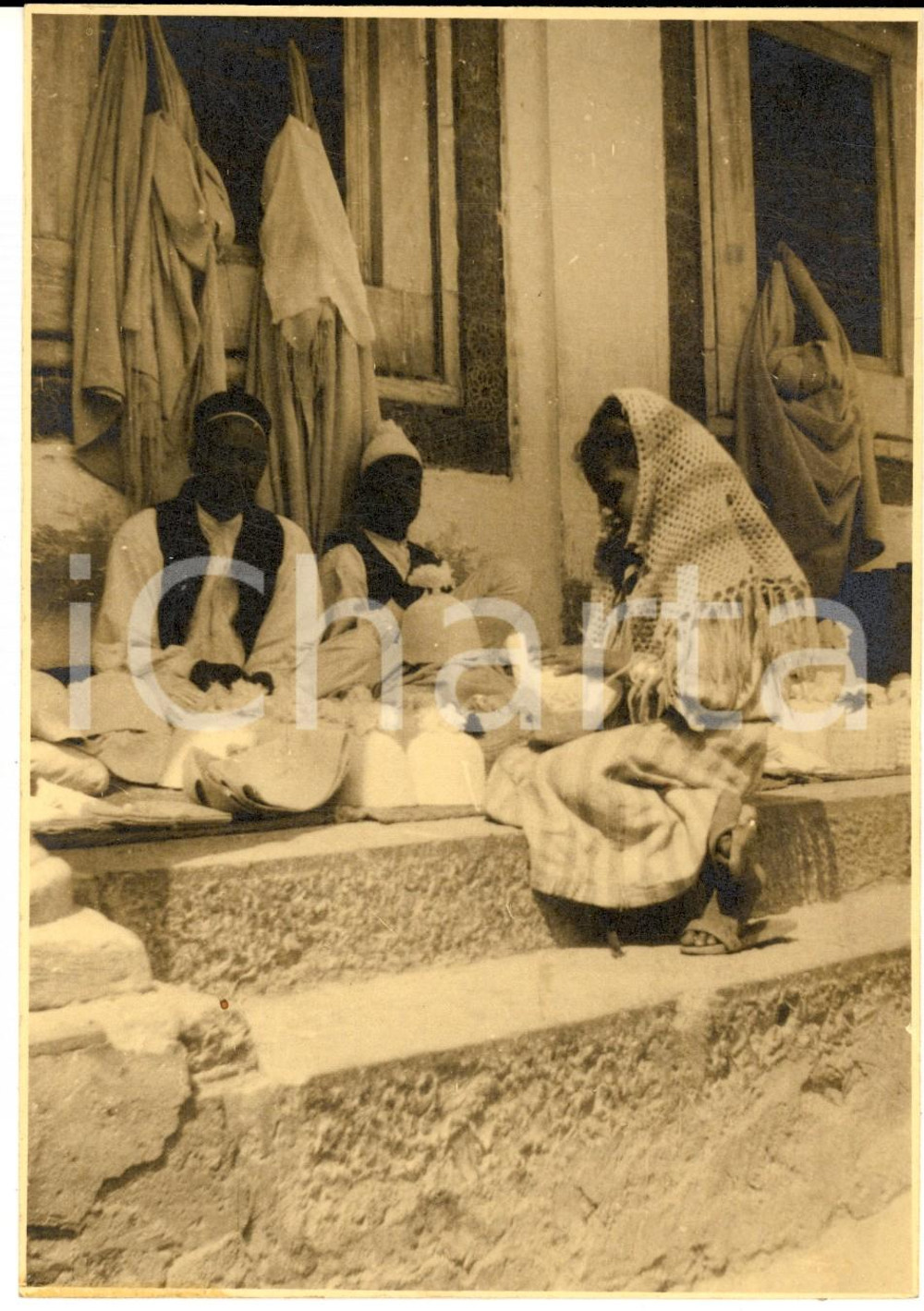 1935 ca MAROCCO (?) Mercato tradizionale in un villaggio *Foto VINTAGE 12x17 cm
