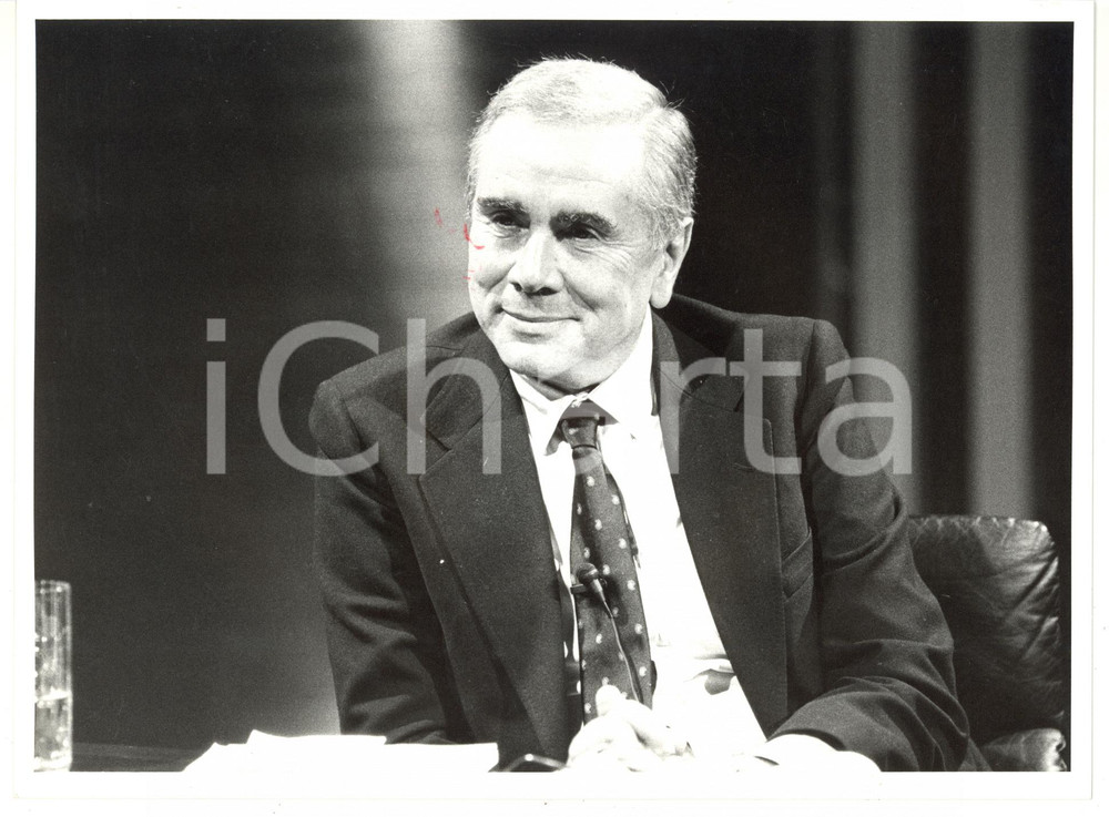1985 ca ANTENNA 3 Intervista a Enzo TORTORA - Ritratto *Foto 24x18 cm