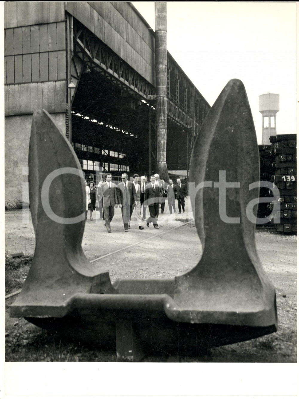 1964 LECCO Acciaieria CALEOTTO - Visita ROTARY di WINTERTHUR e LECCO *Cortile
