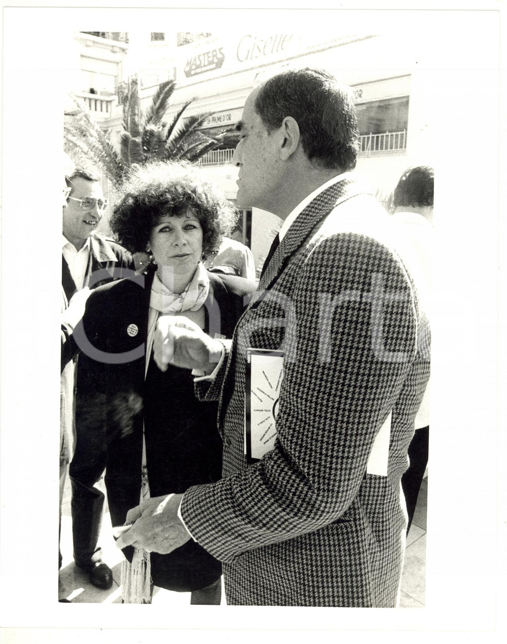 Fotografia d epoca originale 1987 CANNES  FESTIVAL DEL CINEMA Ritratto di Vittorio GASSMAN Foto 20x25 cm 1