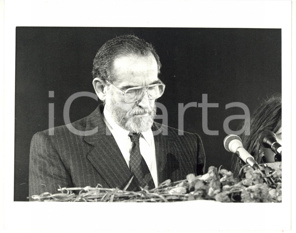 1987 RIMINI 44° Congresso PSI - Discorso di Vittorio GASSMAN *Foto 25x20 cm