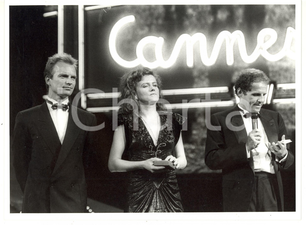 1986 FESTIVAL DI CANNES - CINEMA Barbara SUKOWA con STING sul palco *Foto 24x18
