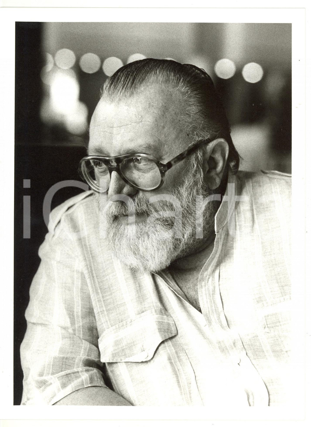 1984 CANNES Festival del Cinema - Ritratto di Sergio LEONE - Foto VINTAGE 18x24