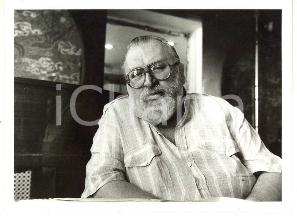 1984 CANNES Festival del Cinema - Ritratto di Sergio LEONE - Fotografia 24x18 cm