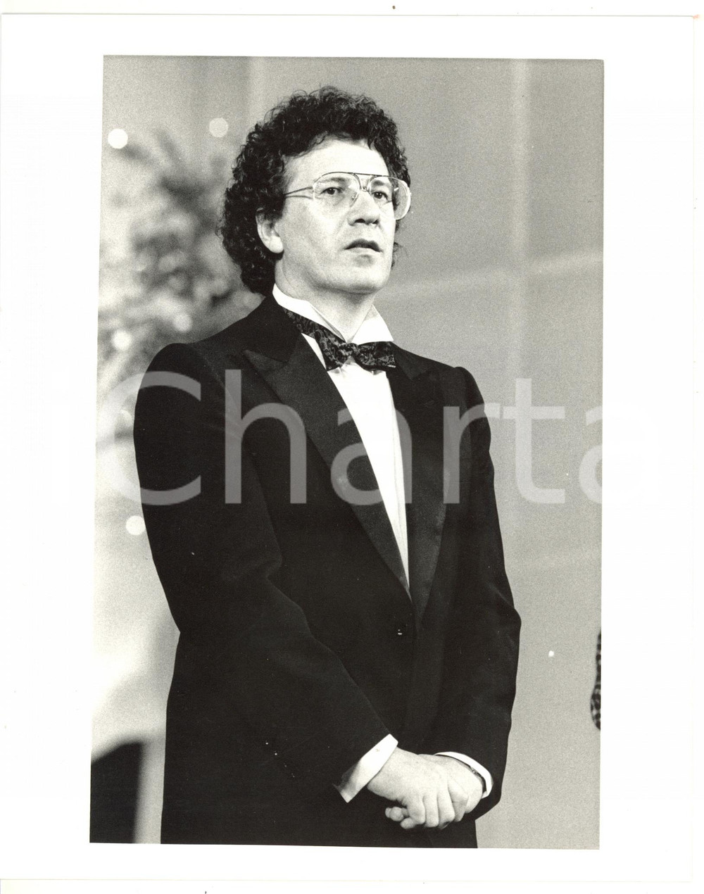 1985 FESTIVAL DI SANREMO Peppino DI CAPRI sul palco dell'Ariston *Foto 20x25 cm