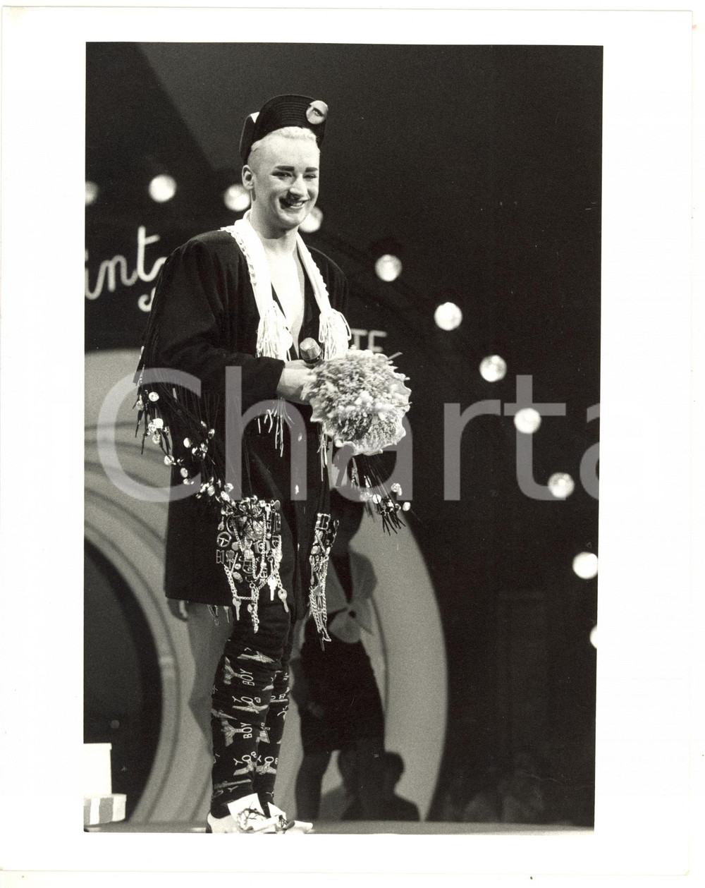 1987 SAINT VINCENT ESTATE - MUSIC - BOY GEORGE ringrazia il pubblico *Foto 25x20