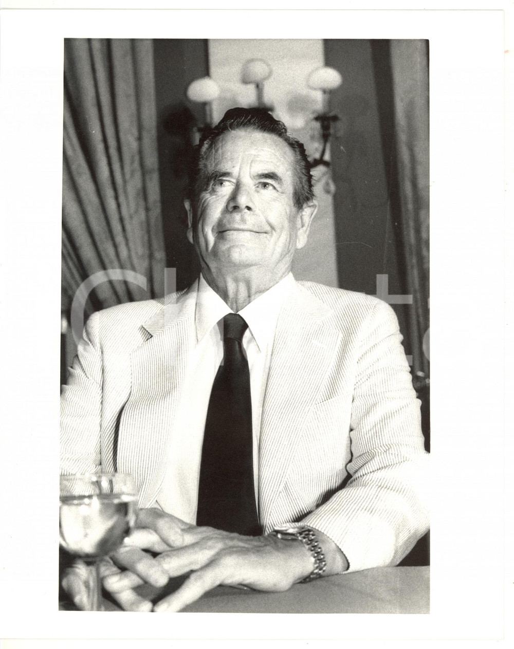 1990 ca CINEMA Ritratto dell'attore Glenn FORD - Foto VINTAGE 20x25 cm