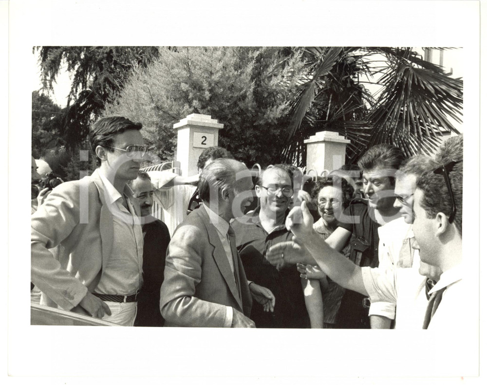 1985 ca ROMA - MSI - Giorgio ALMIRANTE con Gianfranco FINI - Foto 25x20 cm