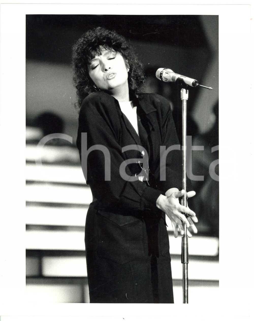 1985 ca SANREMO Esibizione di Marcella BELLA - Foto VINTAGE 20x25 cm