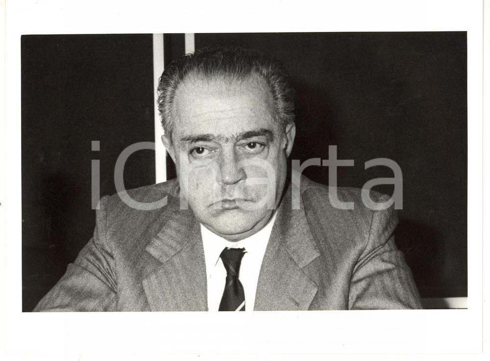 Fotografia d epoca originale 1990 ca PARTITO REPUBBLICANO ITALIANO Ritratto di Giorgio COVI Foto 24x18 cm 1