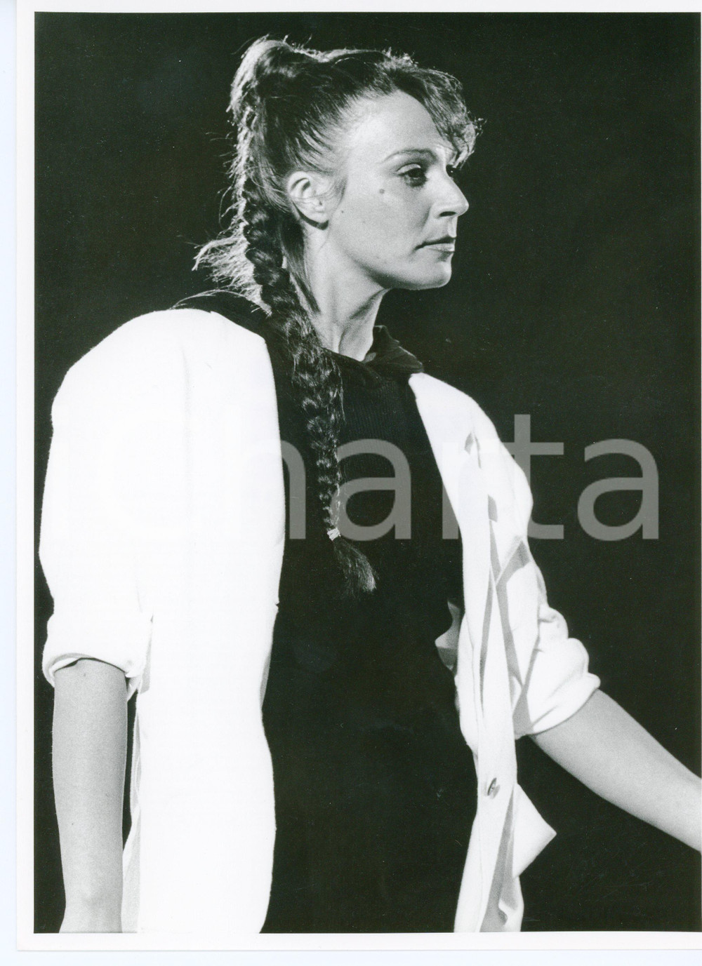 1985 ca COSTUME Ritratto di Viola VALENTINO - Foto VINTAGE 18x24 cm