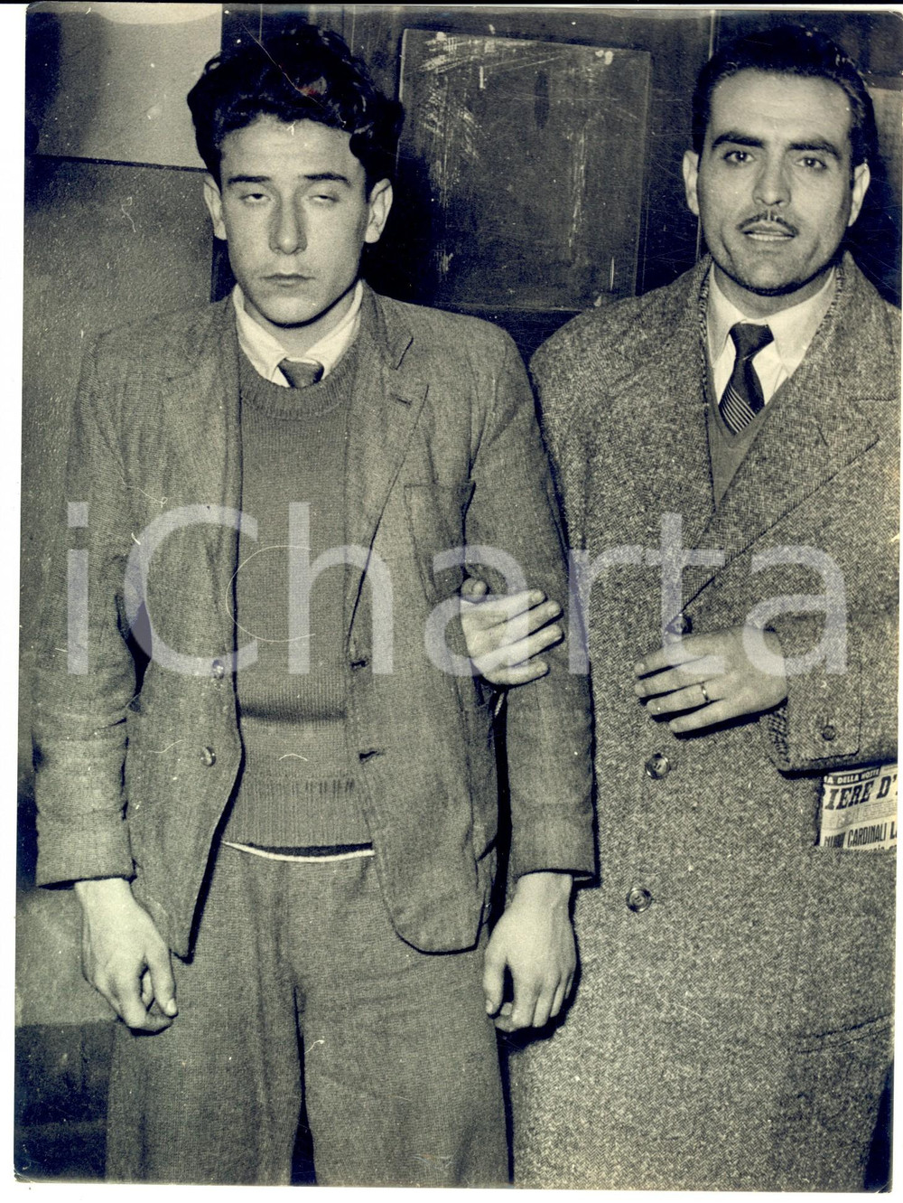 1955 MILANO Arresto del 17enne Claudio LEONE per omicidio della cognata *Foto