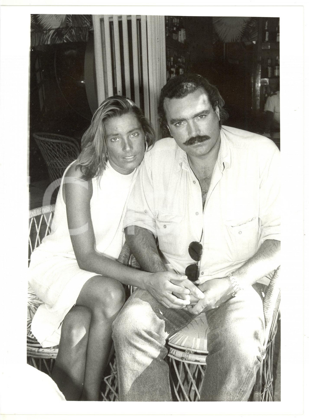 1985 ca CINEMA Diego ABATANTUONO con la moglie Rita RABASSINI *Foto 18x24 cm