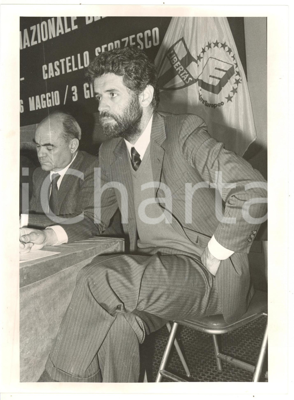 1985 ca MILANO Roberto FORMIGONI durante Convegno DC *Foto 18x24 cm