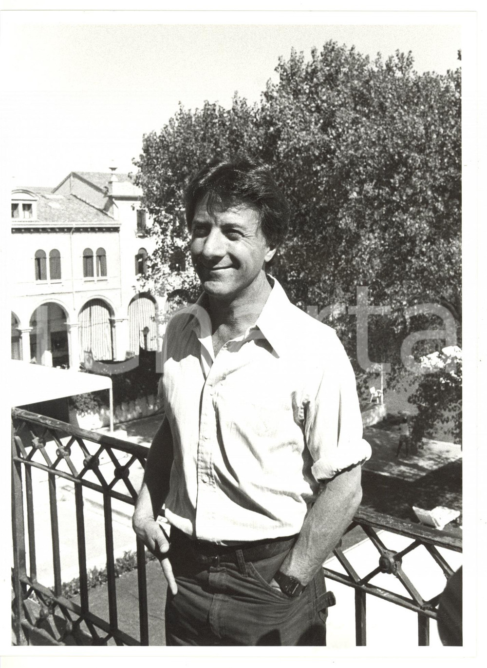 1985 VENEZIA Mostra del Cinema - Ritratto di Dustin HOFFMAN *Foto VINTAGE 18x24