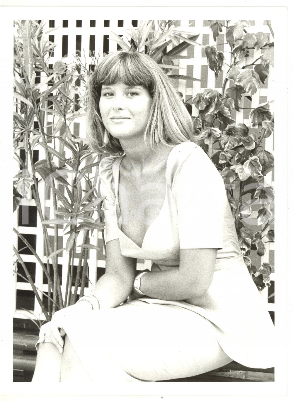 1985 ca CINEMA Ritratto dell'attrice Debora ERGAS - Foto VINTAGE 18x24 cm