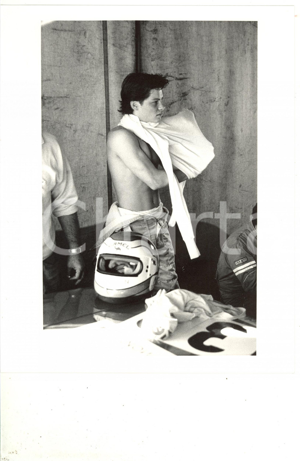 1990 ca FORMULA 1 Ritratto del giovane pilota Jacques VILLENEUVE *Foto 20x25 cm