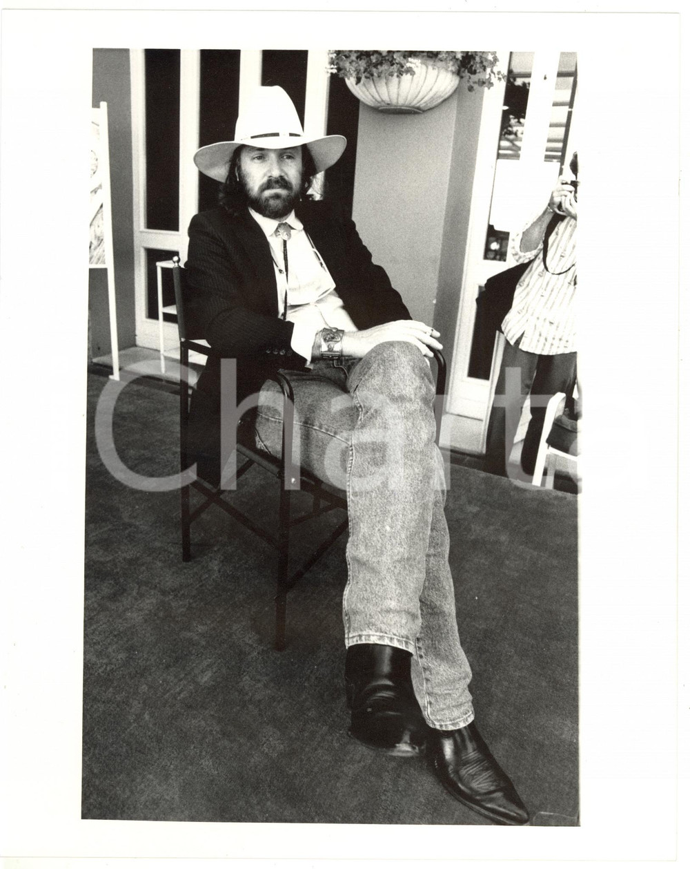 1985 ca CINEMA David BURTON MORRIS fuma una sigaretta *Foto VINTAGE 20x25 cm