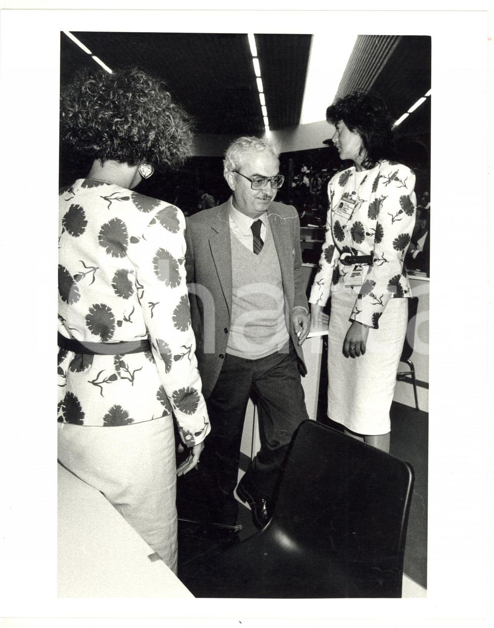 1987 RIMINI 44° Congresso PSI - Ritratto Emanuele MACALUSO *Foto 20x25 cm