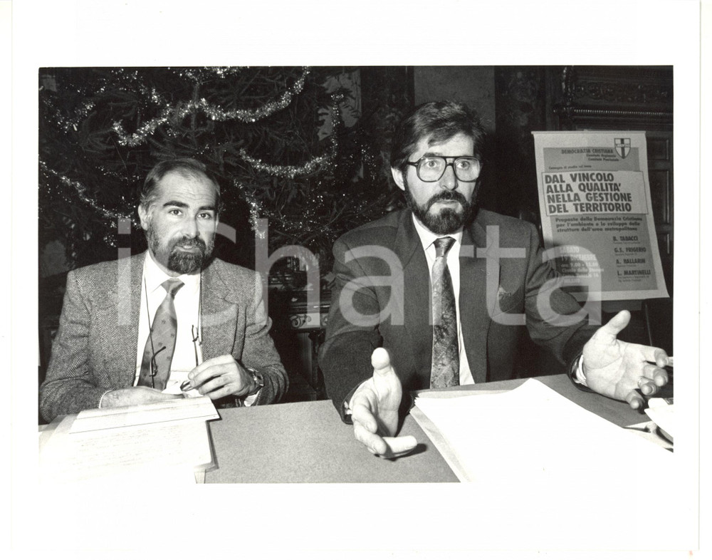1985 ca MILANO Convegno DC con Luigi MARTINELLI e Antonio BALLARIN *Foto
