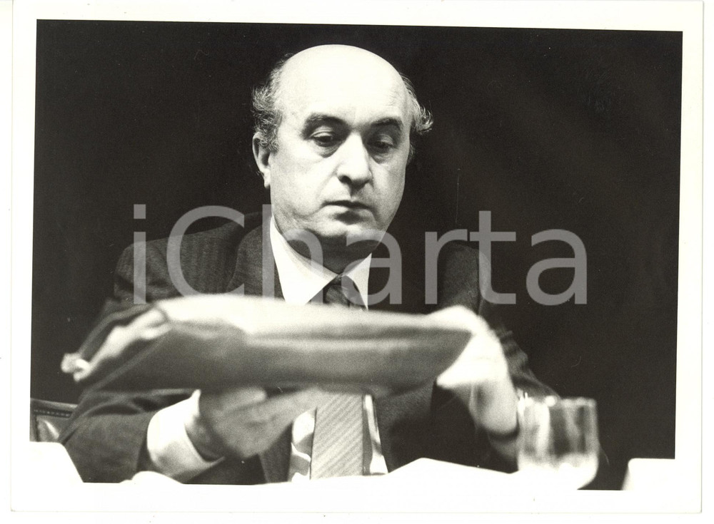 1985 MILANO - DC Ritratto di Ciriaco DE MITA - Foto VINTAGE 18x24 cm