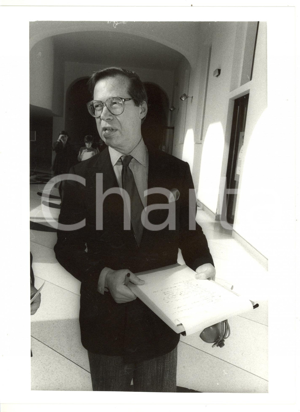 1986 MILANO Convegno POLITEIA - Ritratto di Ronald DWORKIN - Foto VINTAGE 18x24