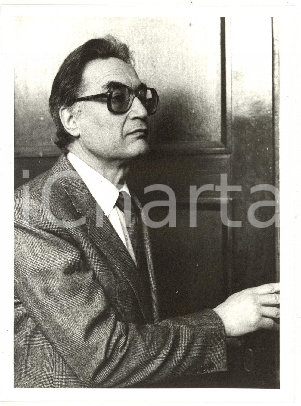 1985 ca MILANO Piero SCHLESINGER direttore Banca Popolare - Ritratto *Foto