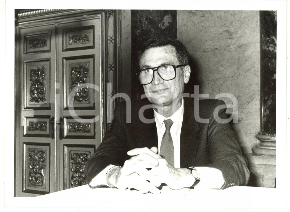 1985 ca MILANO Ritratto del giornalista Gigi SPERONI *Foto VINTAGE 24x18 cm