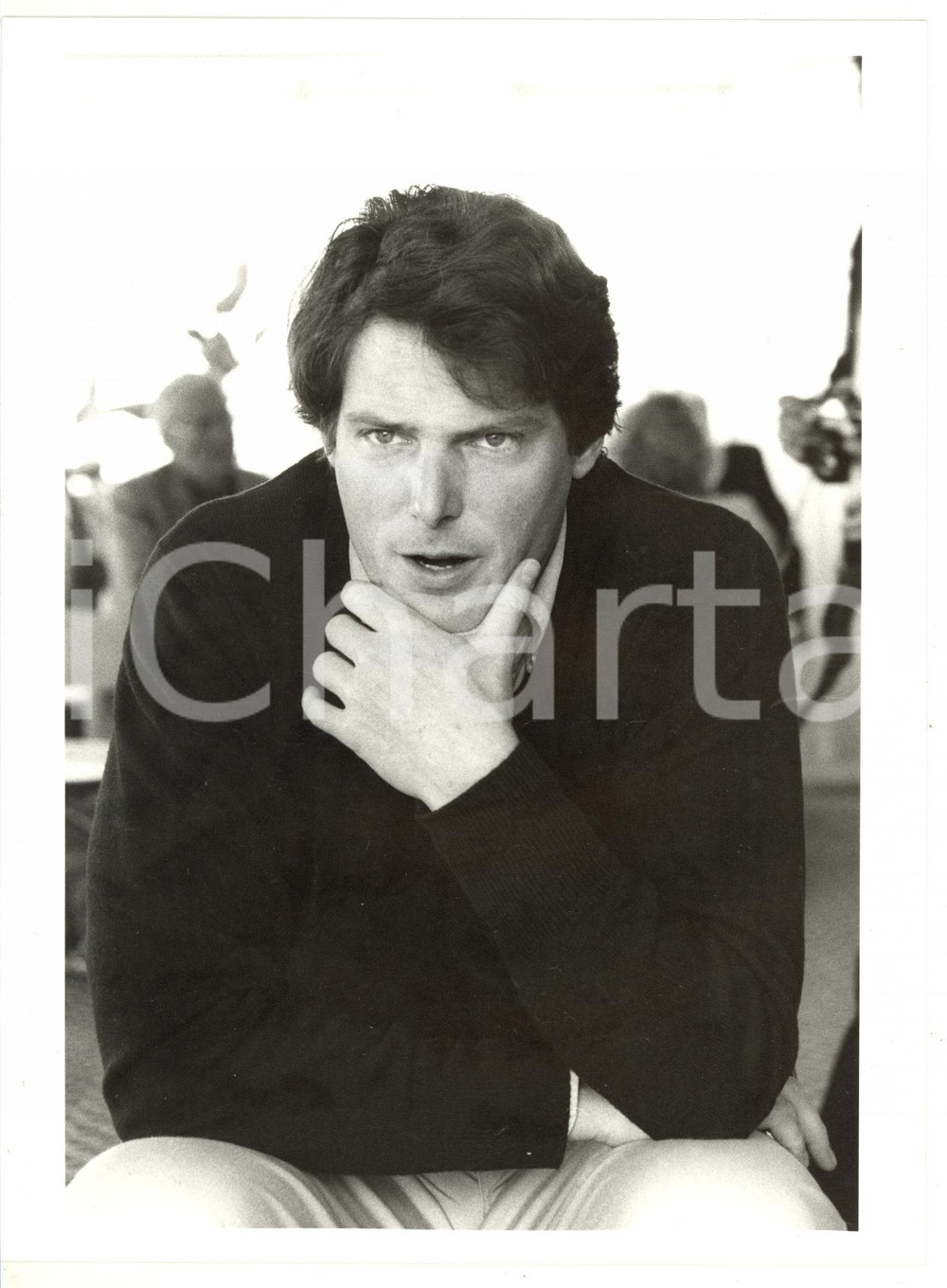 1985 ca CINEMA Ritratto dell'attore Christopher REEVE *Foto 18x24 cm