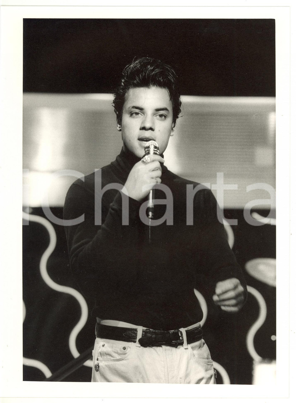 1990 ca MUSICA Ritratto del cantante inglese Nick KAMEN *Foto VINTAGE 18x24 cm