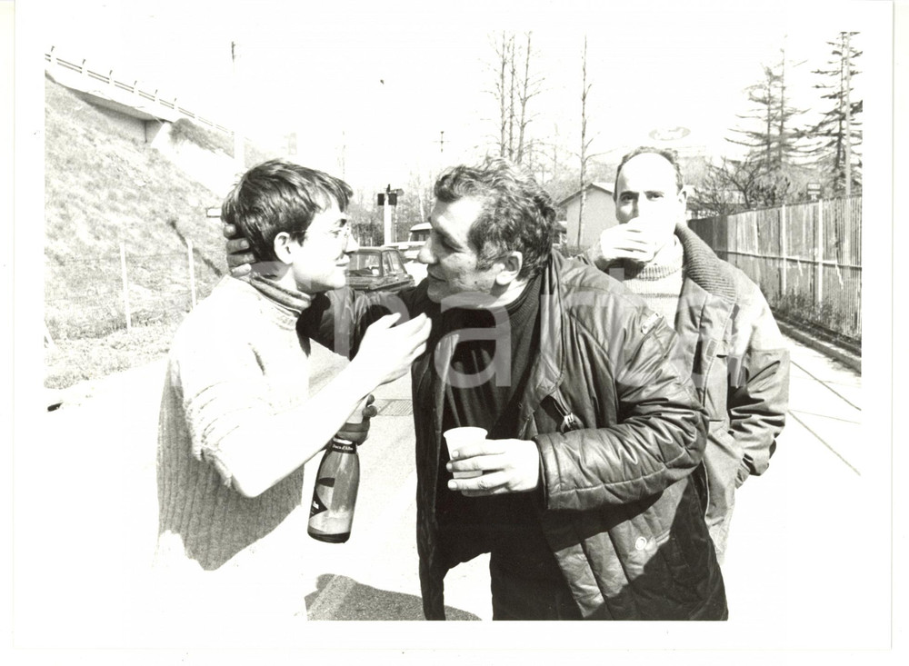 1985 CINEMA Brindisi tra Salvatore NOCITA e Gianfranco TONDINI - Foto 24x18 cm