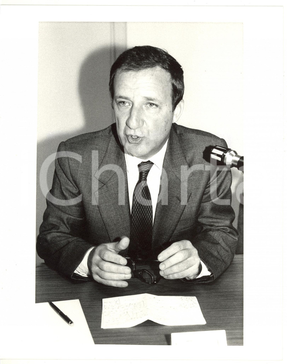 1990 ca CONFINDUSTRIA Lorenzo NECCI amministratore ENICHEM durante conferenza