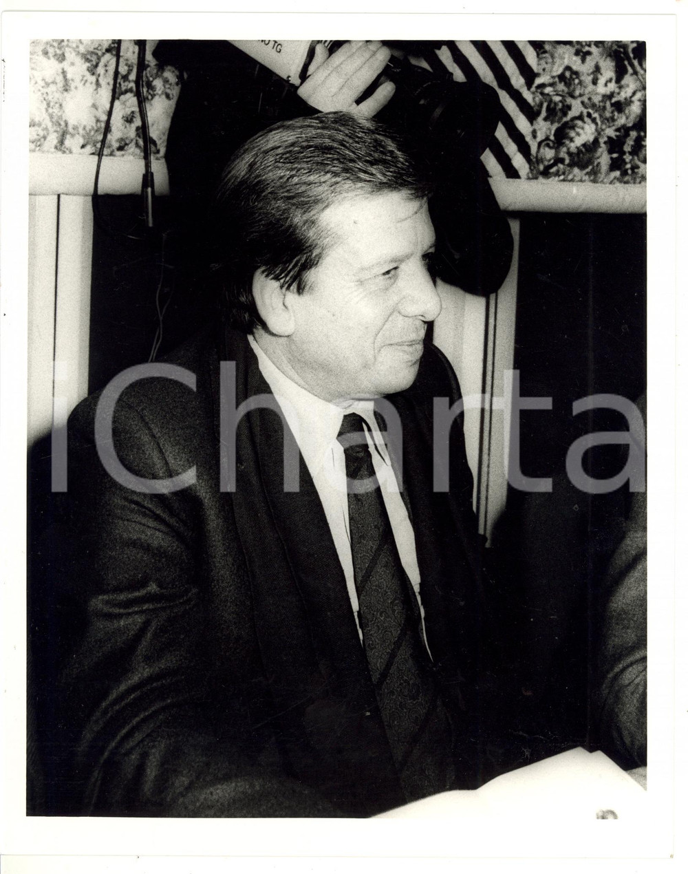1987 RAI - PORTOBELLO Ritratto del giornalista Pio DE BERTI - Foto 20x25 cm