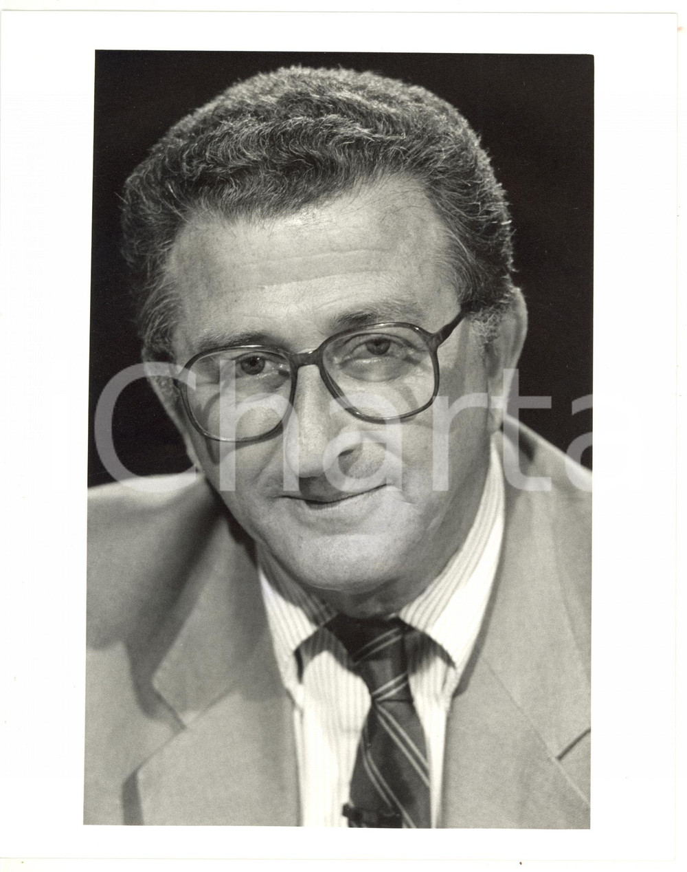 1990 ca RAI Ritratto del giornalista Andrea BARBATO *Fotografia VINTAGE 20x25 cm