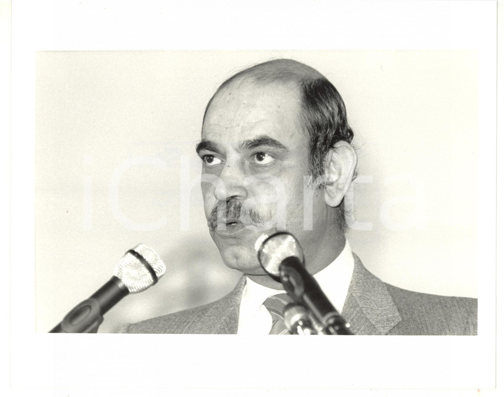 1988 MILANO - ACLI Ritratto Nemer HAMMAD rappresentante OLP in Italia *Foto
