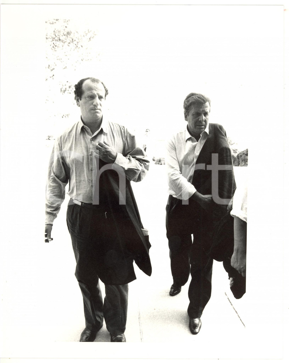 1985 ca ROMA Pio DE BERTI con Bruno PELLEGRINO *Foto VINTAGE 20x25 cm